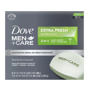 Dove Men+Care Cool Moisture 3-in-1 Cleansing Bar - 12 Pack (1272g)