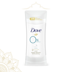 Dove 0% Aluminum Deodorant Stick for Sensitive Skin | Fragrance-Free 74g