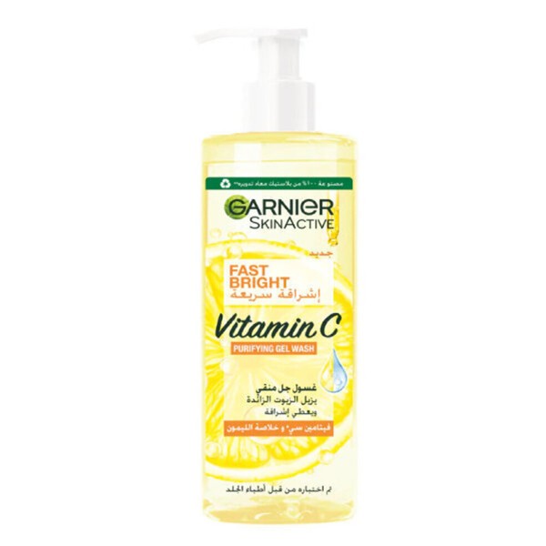 Garnier Face Wash 400ml Skin Active Fast Bright With Vitamin C