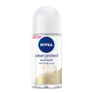 Nivea Deodorant Roll On 50 ml Clean Potect Pure Alum For Women