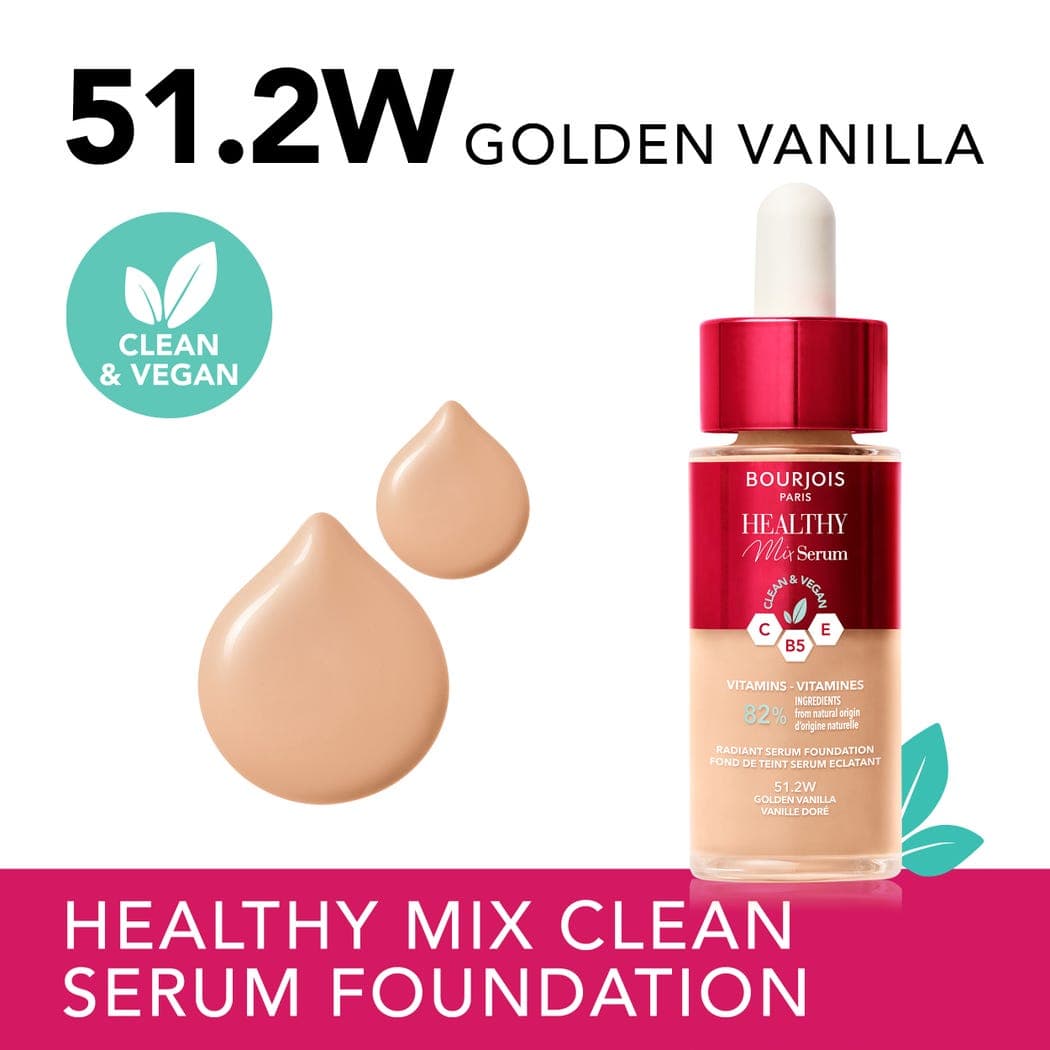 Bourjois Healthy Mix Serum Foundation - 51.2 Golden Vanilla