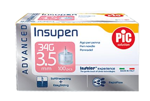 Original Insupen  Insulin Pen Needle 34 G x 3.5 mm   100 pcs