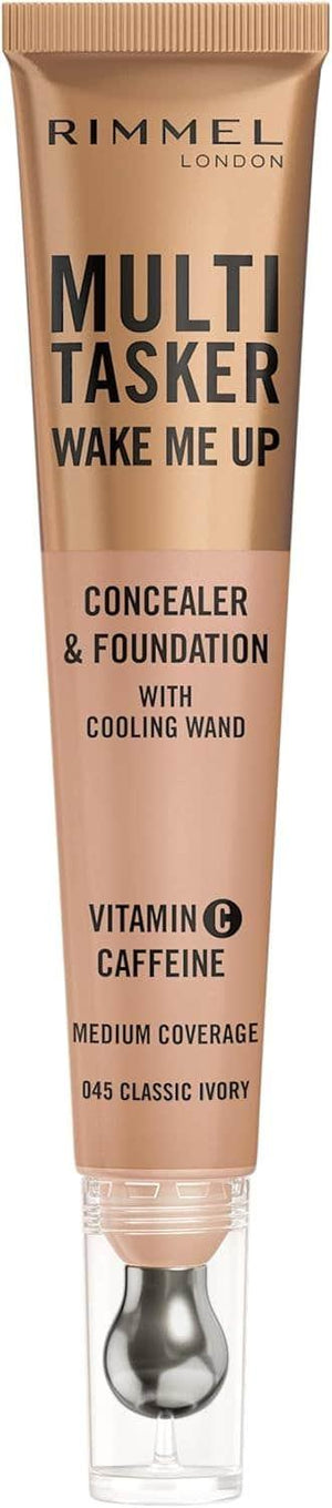 RIMMEL MULTITASKER WAKE ME UP FOUNDATION and CONCEALER 045 CLASSIC IVORY