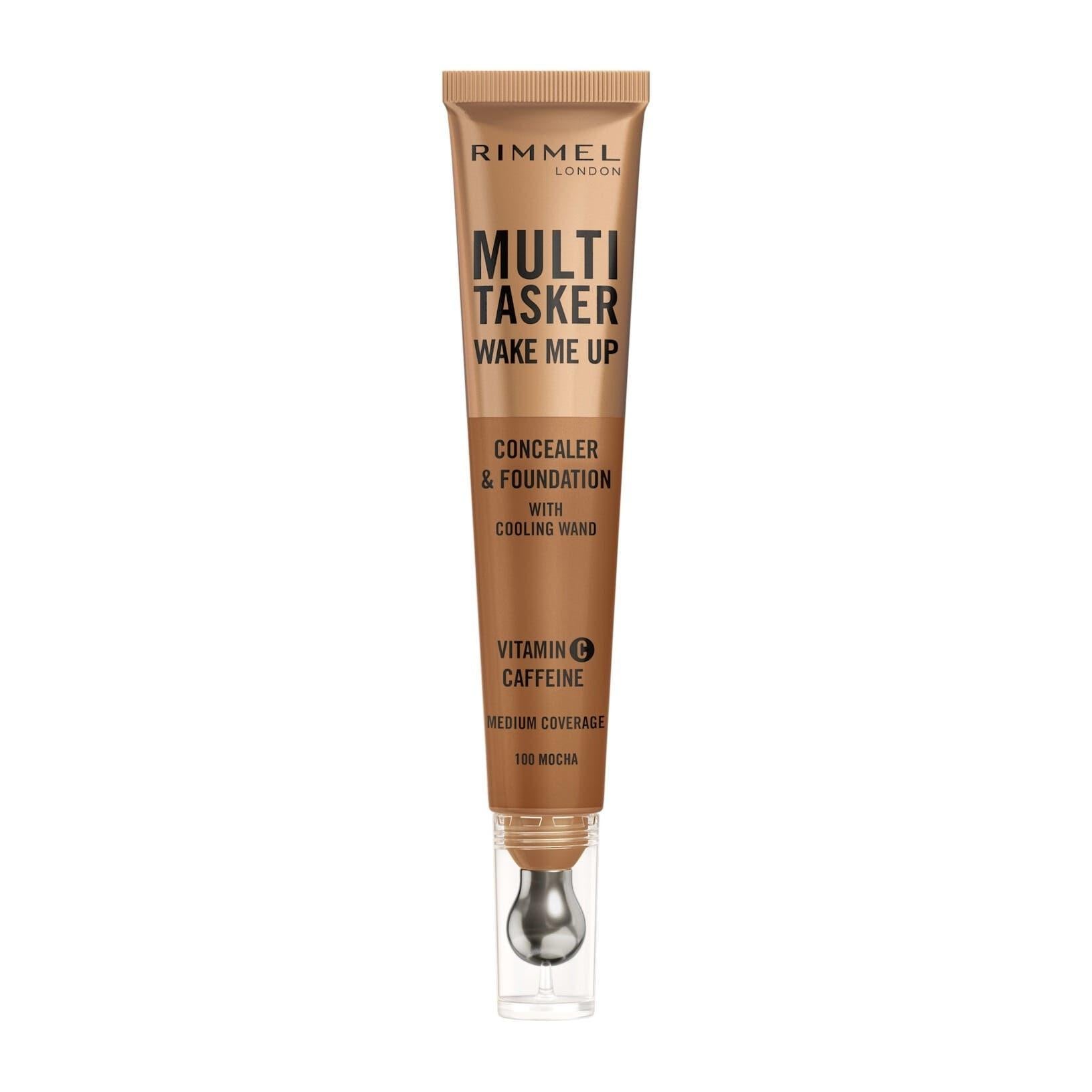 RIMMEL MULTITASKER WAKE ME UP FOUNDATION and CONCEALER 100 MOCHA