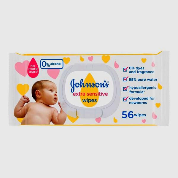 Johnson Baby Wipes Extra Sensitive 56 Wipes