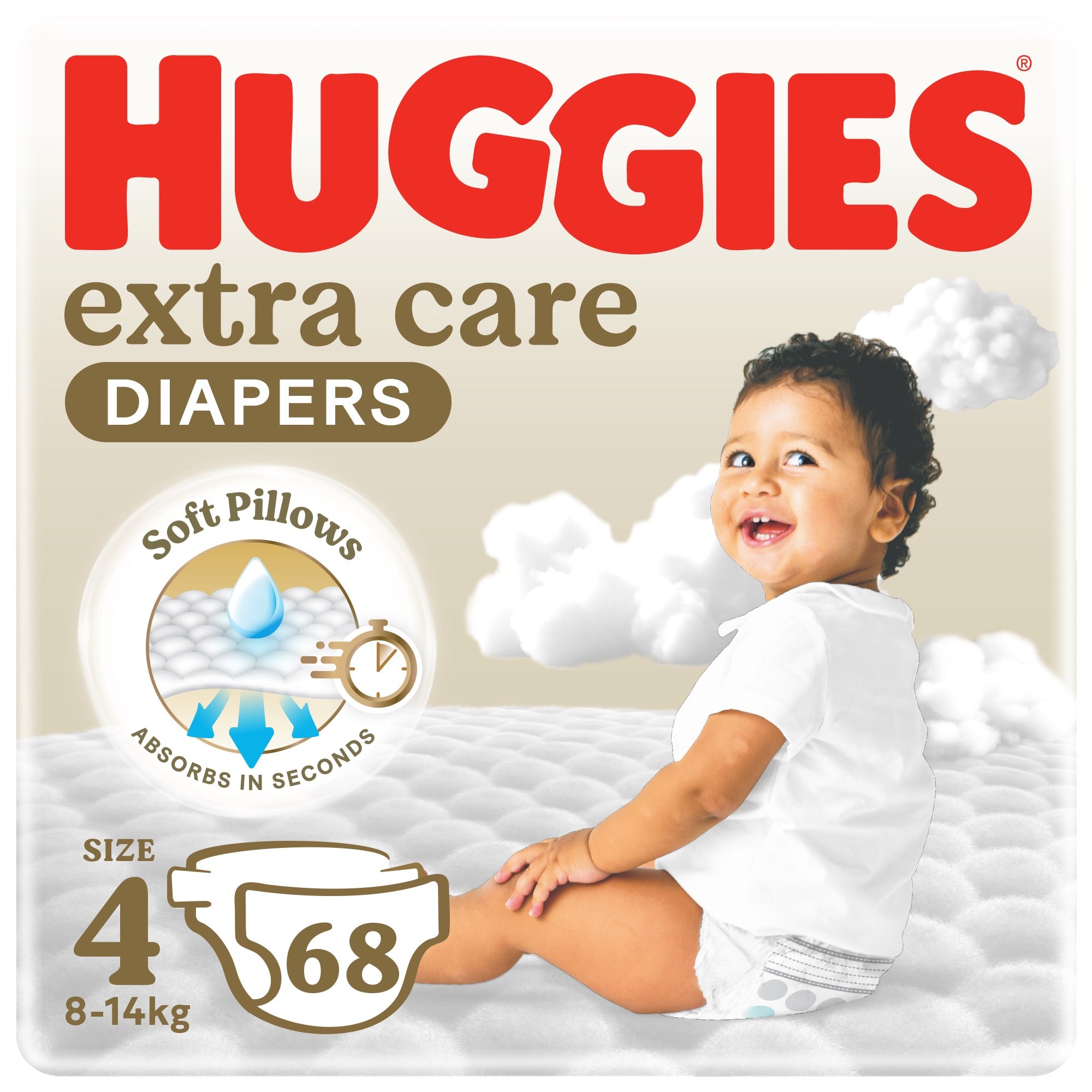 Huggies Extra Care Size 4 8 14 kg Jumbo Pack 68 Diapers