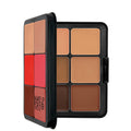 hd skin face essentials palette with highlighters  tan to deep skintone