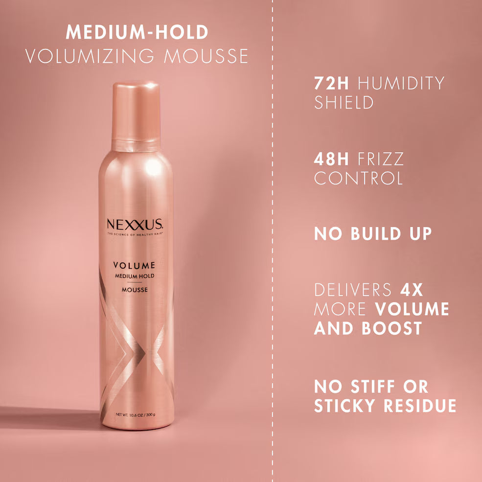 Nexxus Mousse Plus Volumizing Foam | Lightweight Hair Lift for Fine Hair