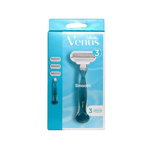 Gillette venus smooth women's razor handle + 3 blades