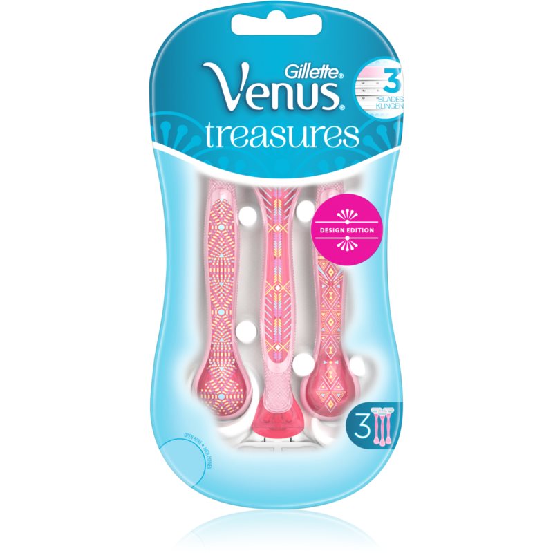 Gillette venus treasure women's razors 3 pcs