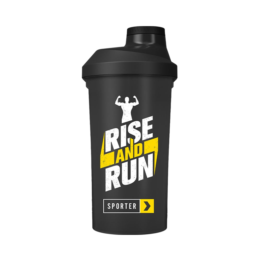 Sporter - Rise and Run Shaker - أسود - 600 ml