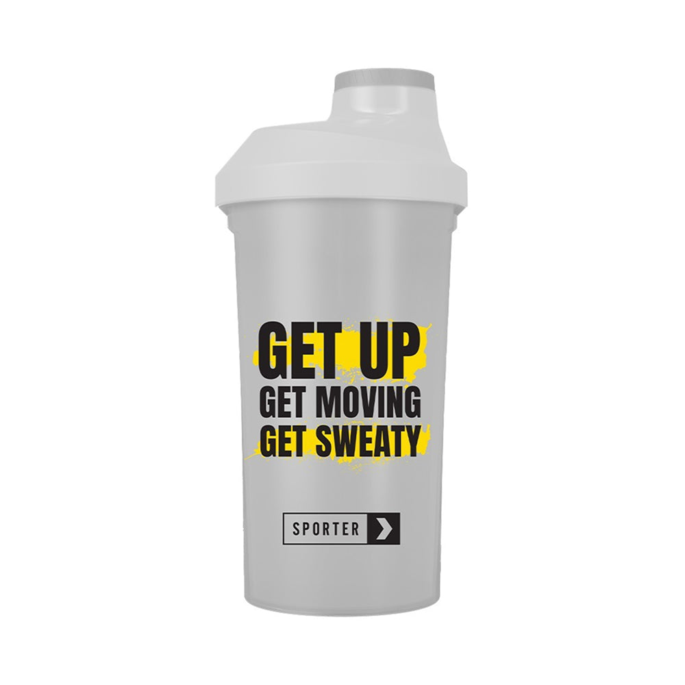 Sporter - Get Up Get Moving Get Sweaty Shaker - أبيض - 600 ml