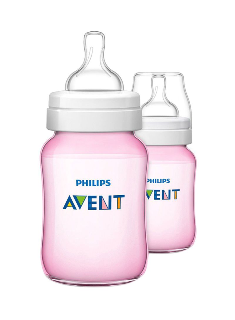 Philips Avent CLASSIC PLUS BOTTLE PINK 260ML X2