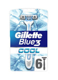 Gillette blue 3 cool men's razor 6 pcs