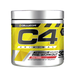 Cellucor C4 Original – مسحوق ما قبل التمرين بنكهة Fruit Punch – 30 وجبة – 195 جم