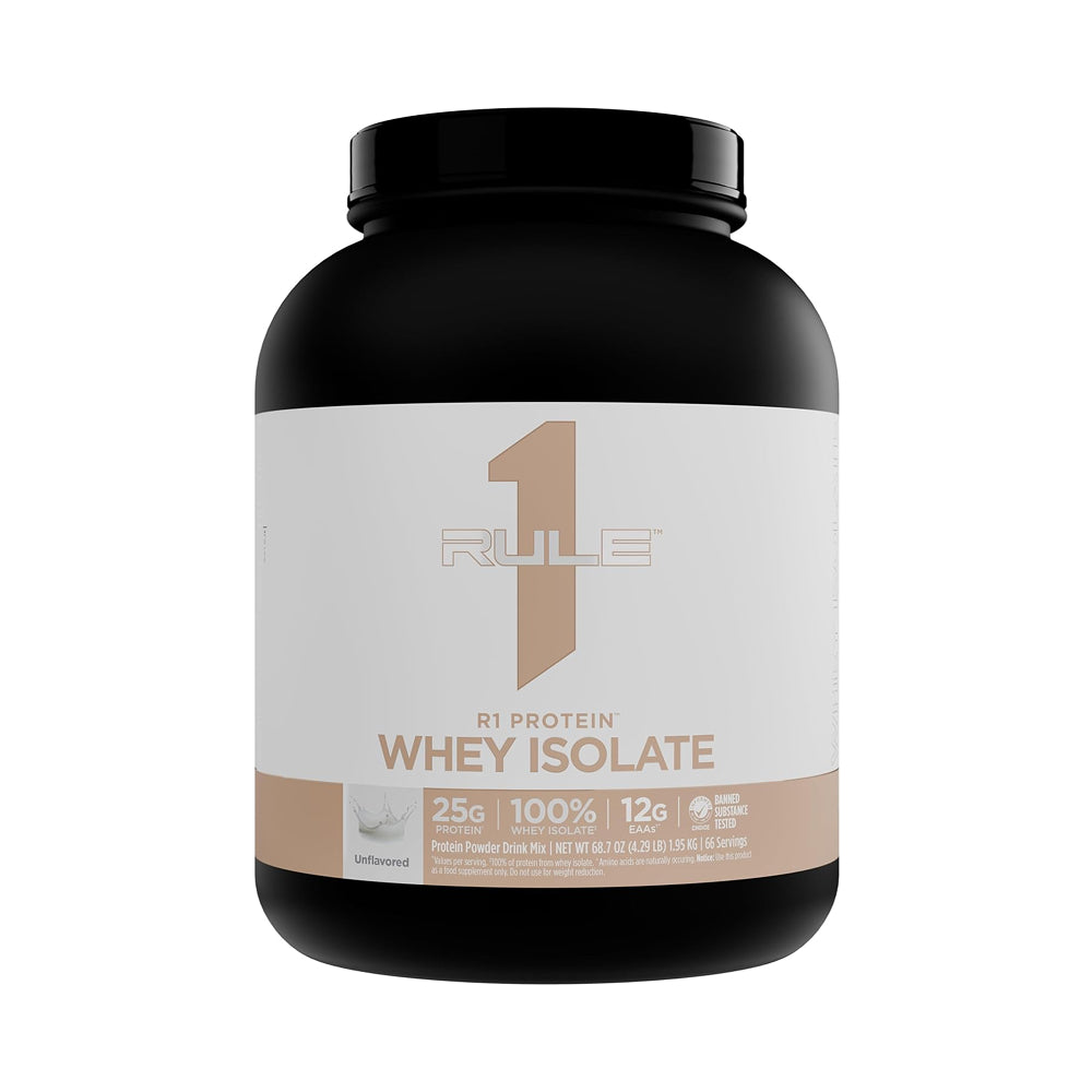Rule 1 Naturally Flavoured R1 Protein Whey Isolate Unflavoured 66 Servings