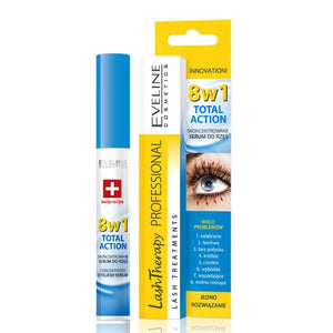 Eveline eye lash serum 10ml total action 8 in 1 lengthening and volumizing