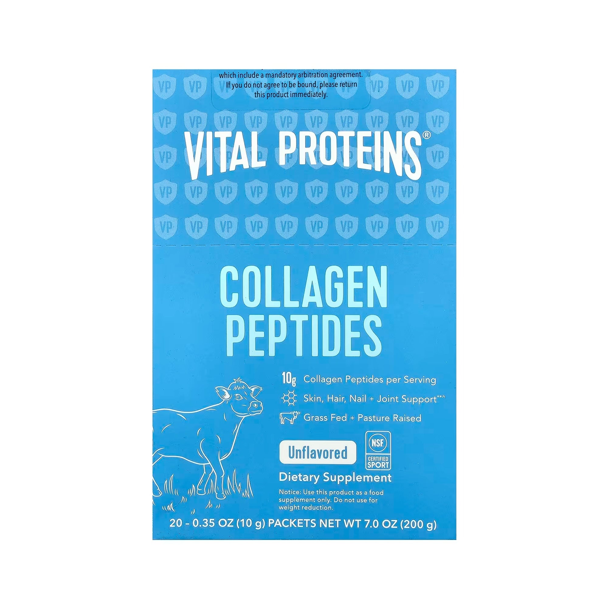 Vital Proteins Collagen Peptides Stick Pack Box (Unflavored) 200g