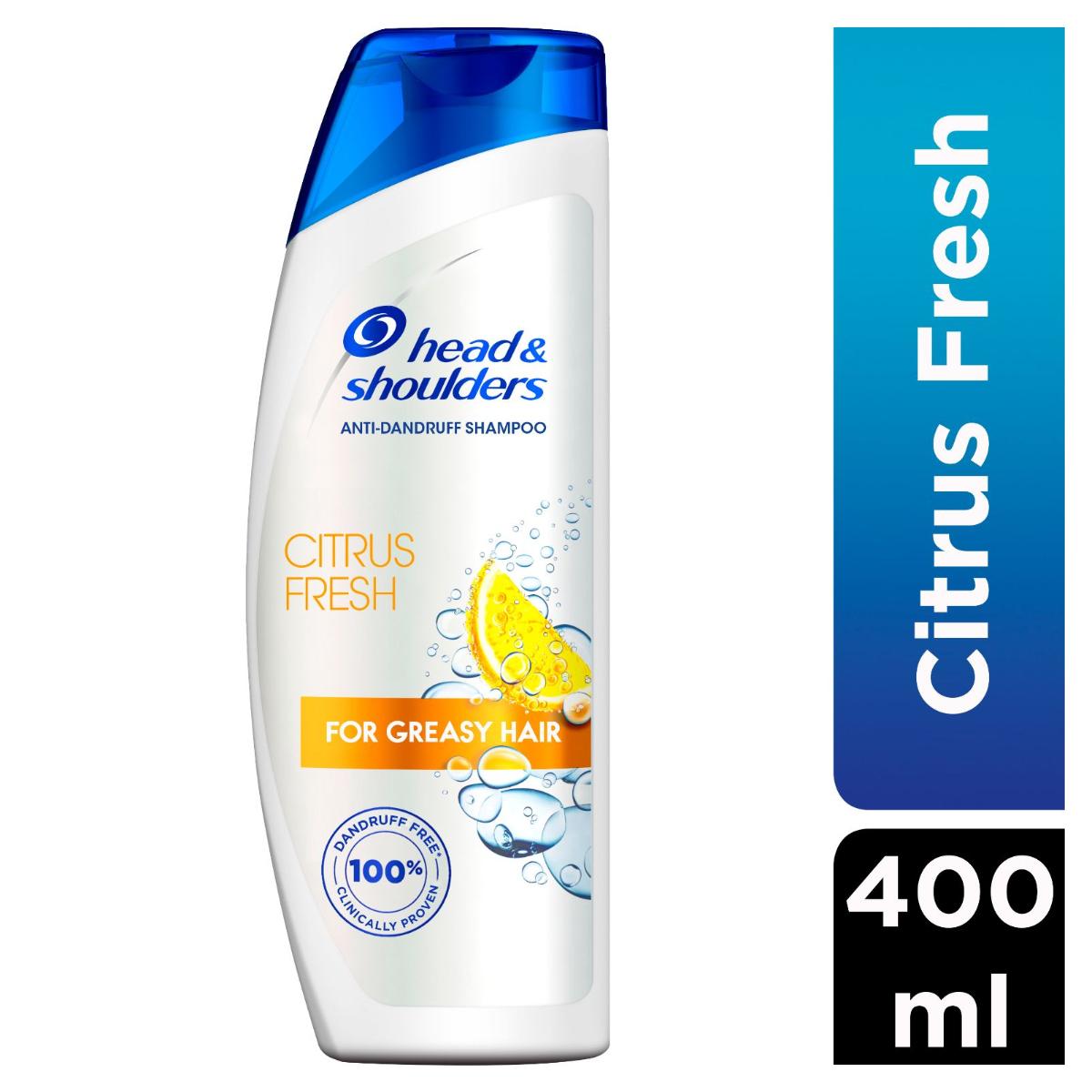 Head and Shoulders Shampoo Citrus Fresh Greasy Hair 400 ml