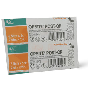 NEW OPSITE POST-OP DRESSINGS - CLEAR ADHESIVE WATERPROOF DRESSING,6.5CM X 5CM, PACK OF 100