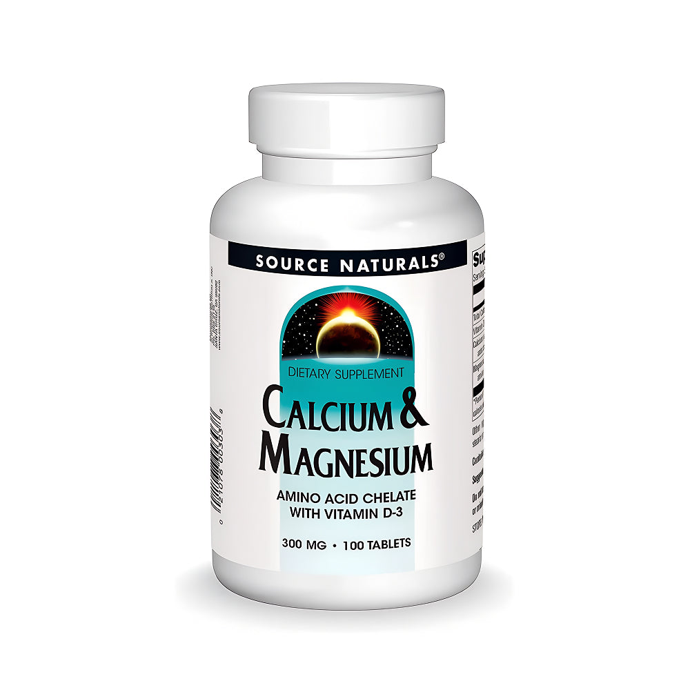 Source Naturals Chelated Cal/Mag 300mg - 100 Tablets