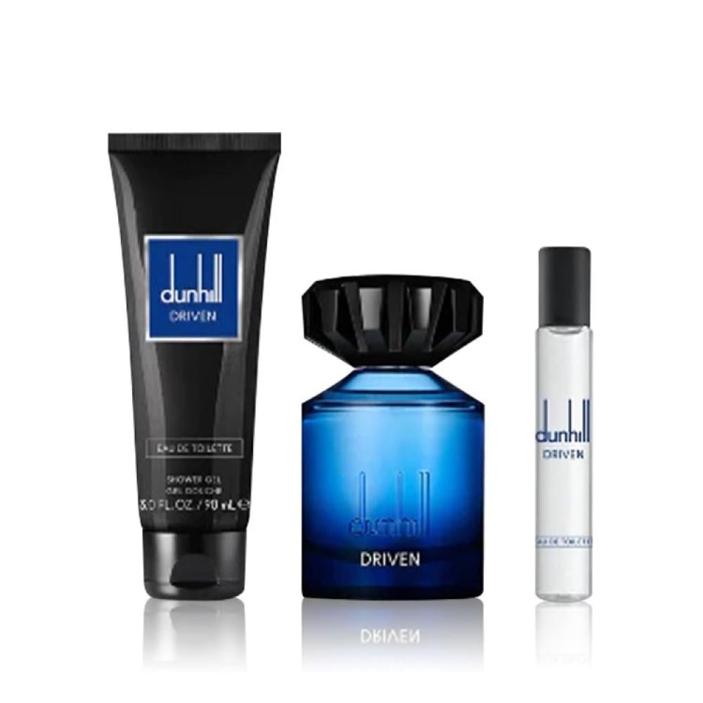 Dunhill Driven Blue Gift Set EDT 100ml + Travel Spray 15ml + Shower Gel 90ml