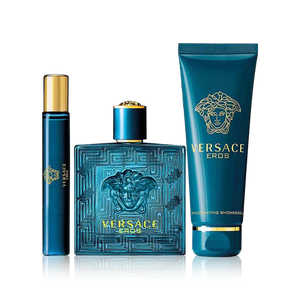 Versace Eros Set 3Pcs (Men) Parfum 100ml + Parfum Travel 10ml + Shower Gel 150ml