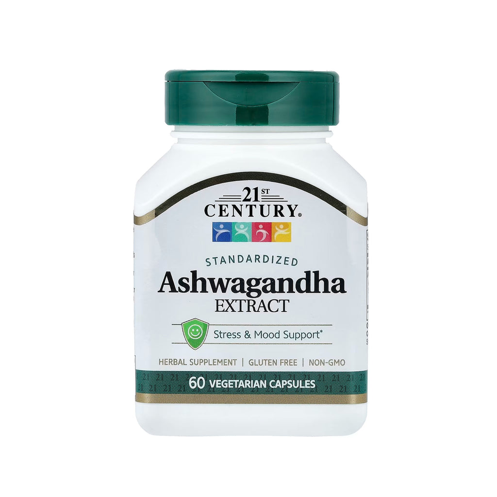 21st Century Ashwagandha Extract 500 mg - 60 Vegetarian Capsules