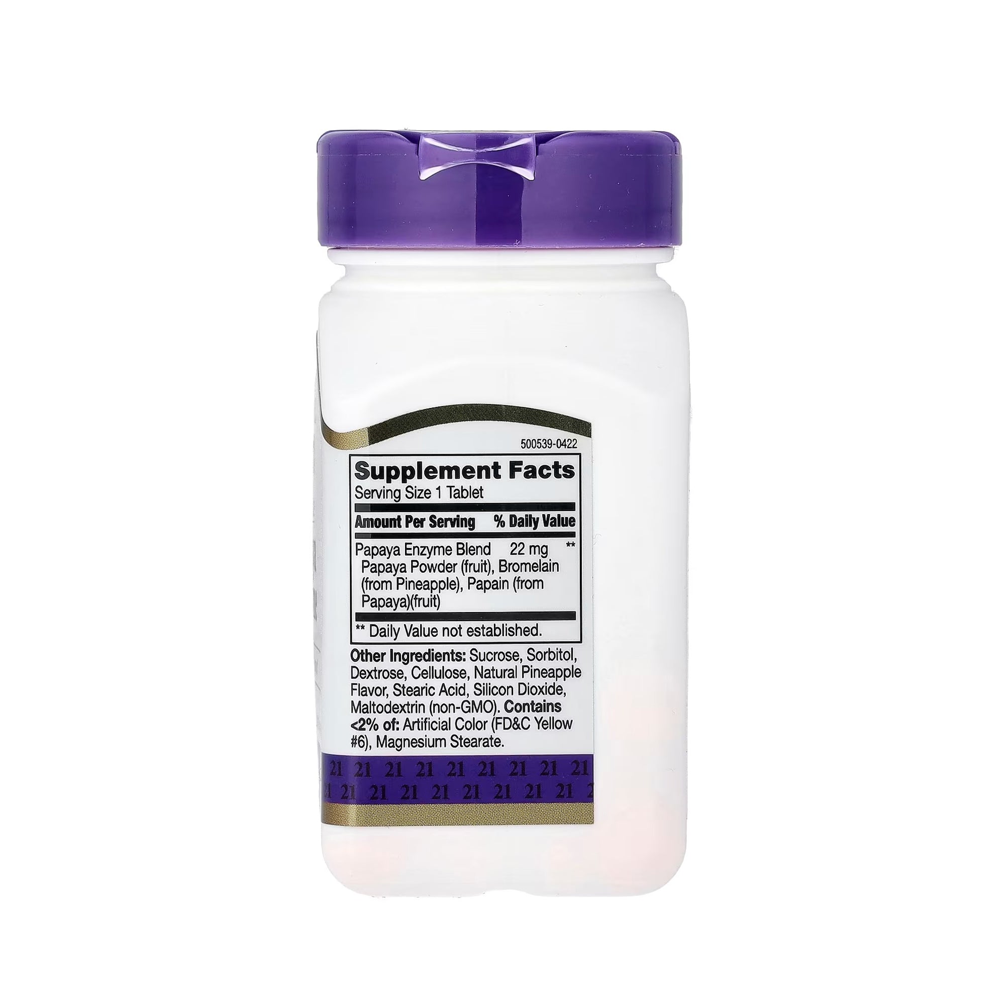 21st Century Chewable Papaya Enzyme - 100 Tablets