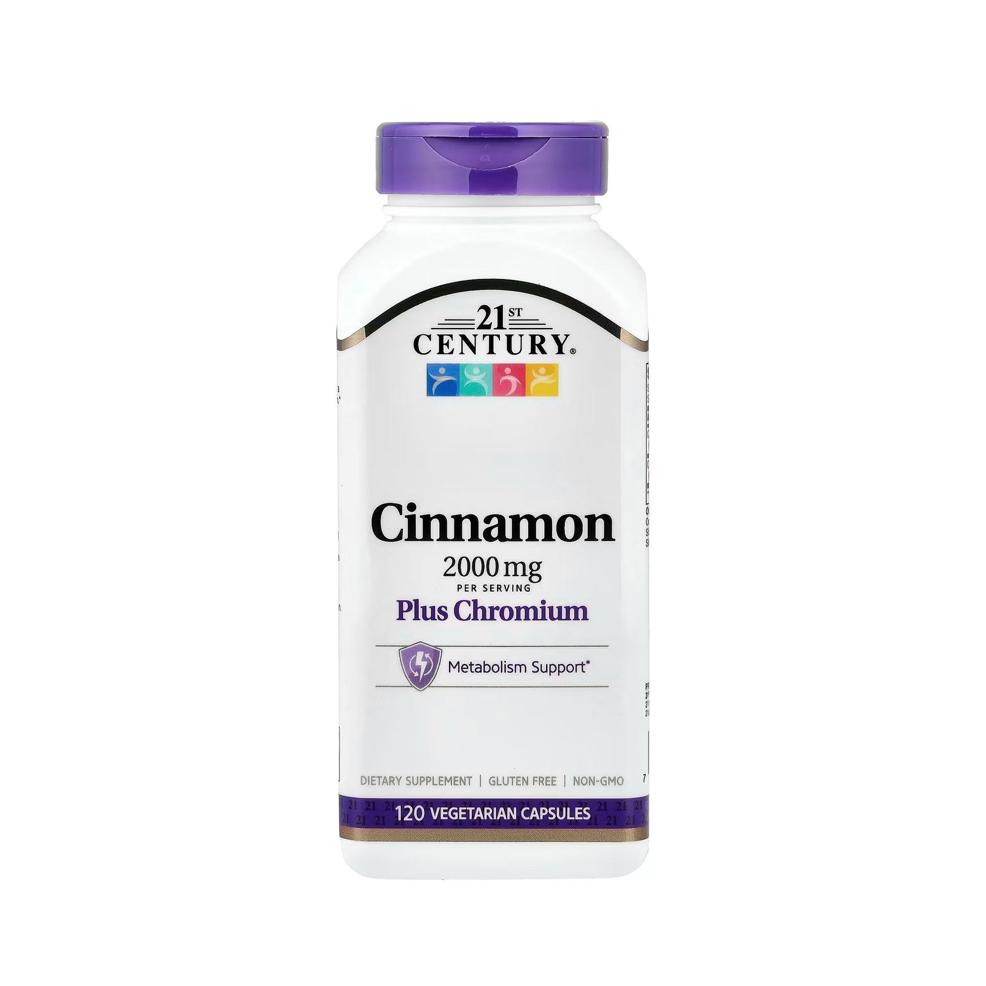 21st Century Cinnamon Plus Chromium 2000mg - 120 Vegetarian Capsules