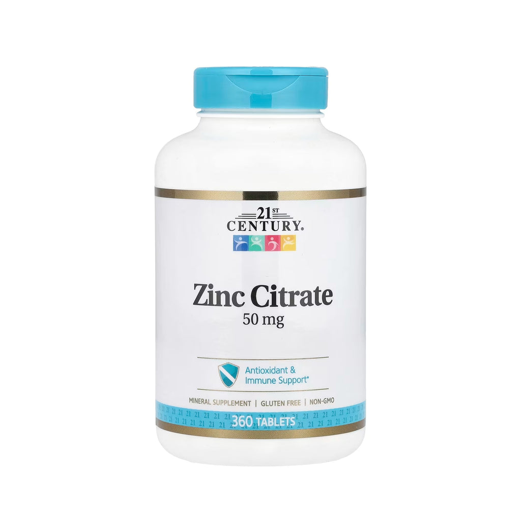 21st Century Zinc Citrate 50 mg - 360 Tablets