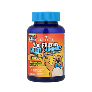 21st Century Zoo Friends Multi with Extra C Gummies - 60 Gummies