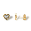STUDEX EARSTD S3564 SEN GP 6X6MM(GLITTER CLEAR)HEART (18)