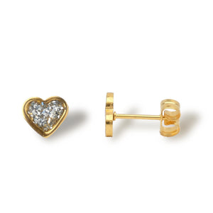 STUDEX EARSTD S3564 SEN GP 6X6MM(GLITTER CLEAR)HEART (18)