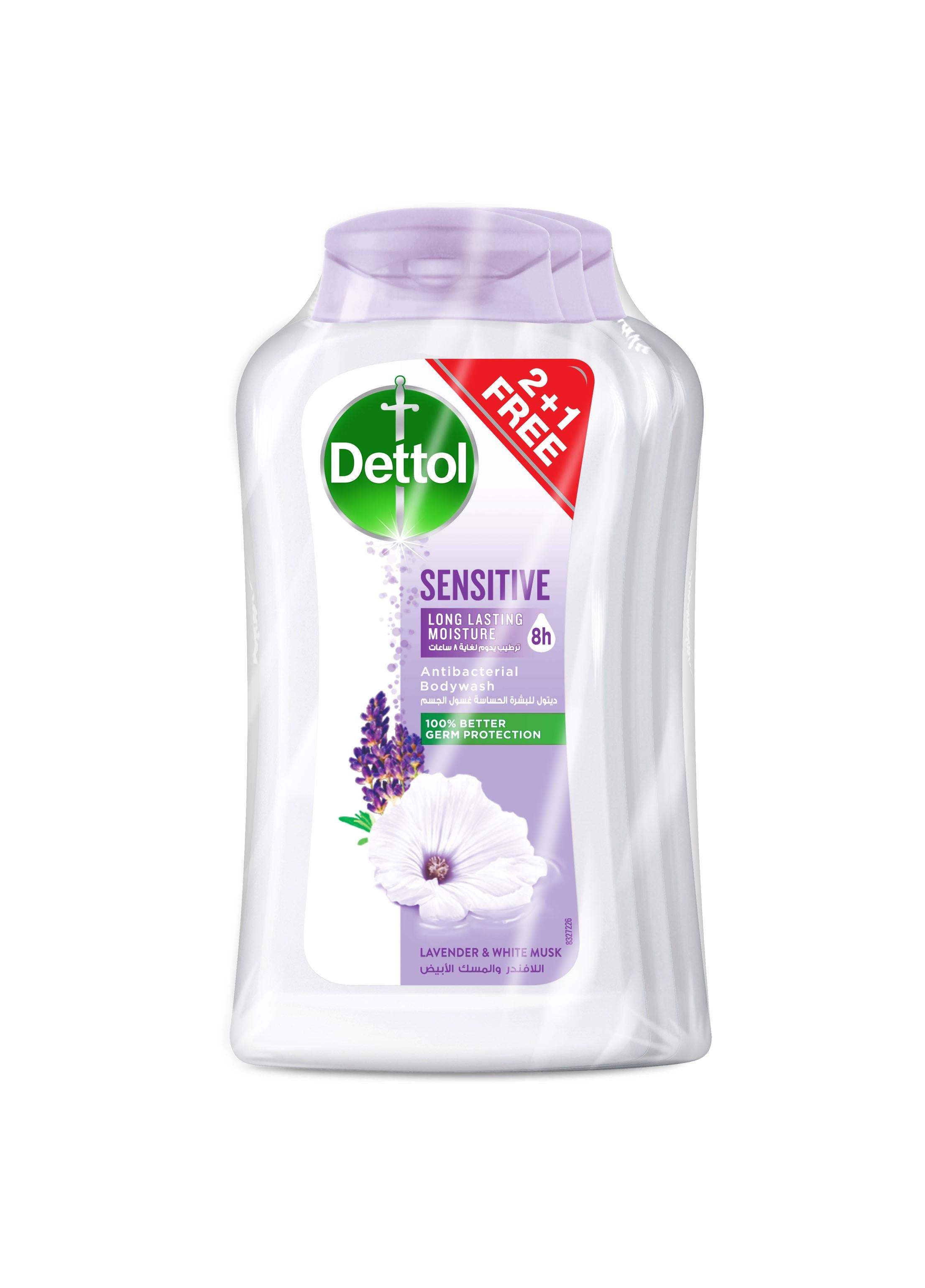 Dettol Ju SG Sensitive 250ml 2 plus 1 Free