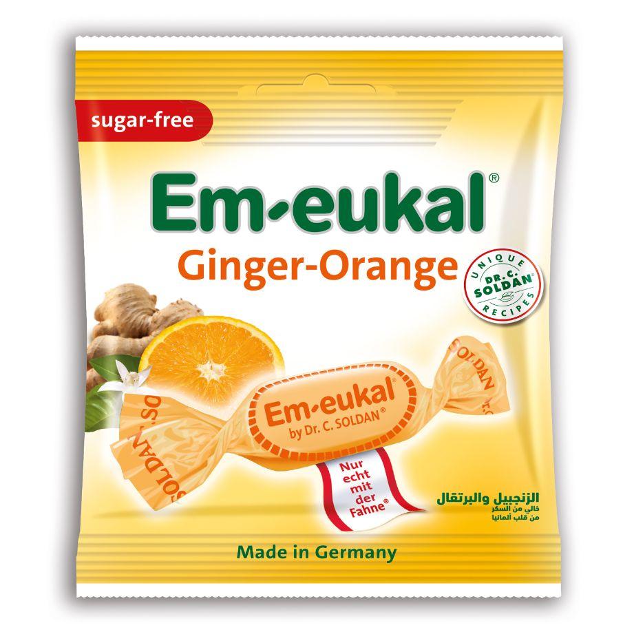 Em-Eukal Lozenges Ginger-Orange 50 Gm BAG