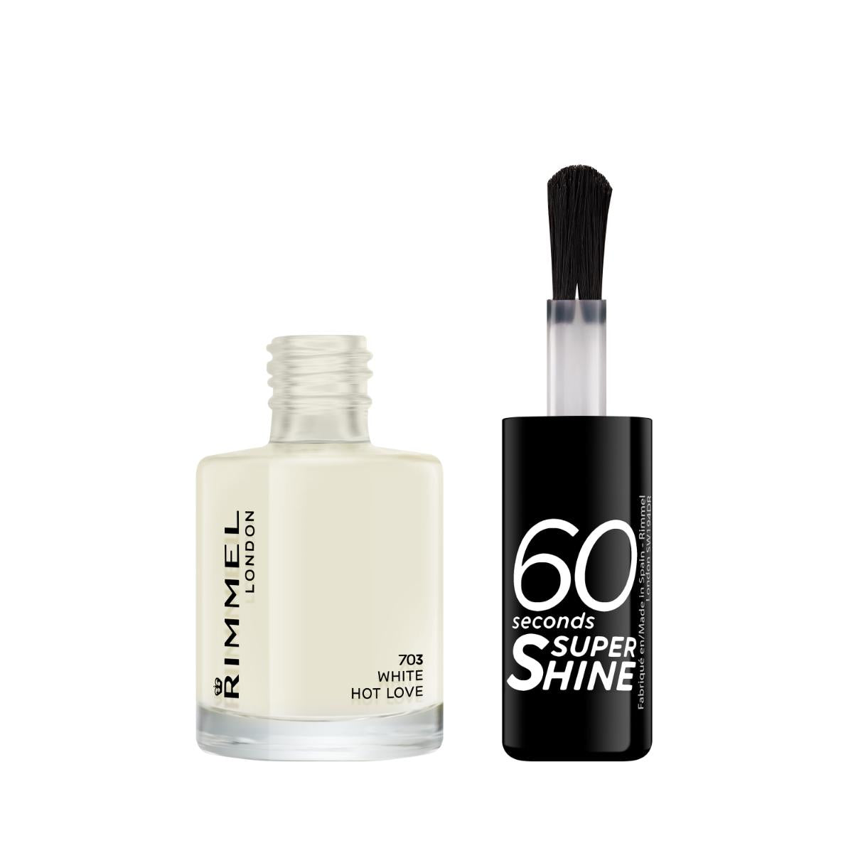 RIMMEL 60sec Nail Polish - 703 White Hot Love