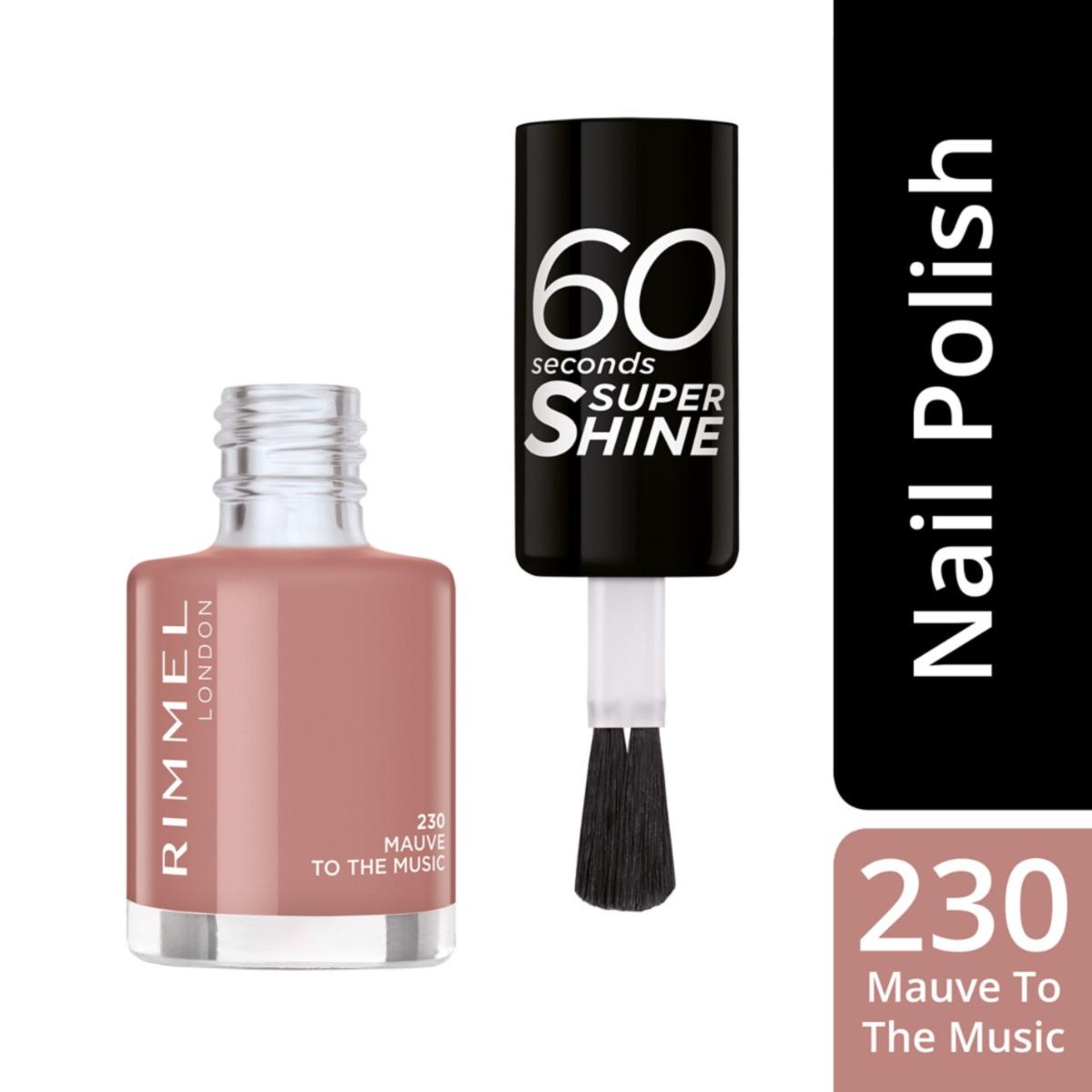 RIMMEL 60 Seconds Nail Polish - 230 Mauve to the Music