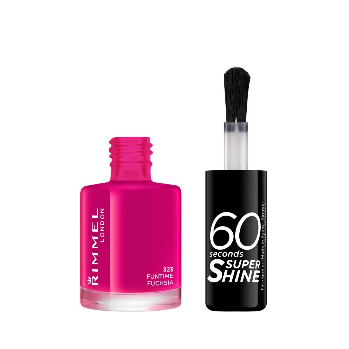 RIMMEL 60sec Nail Polish - 323 Funtime Fuchsia