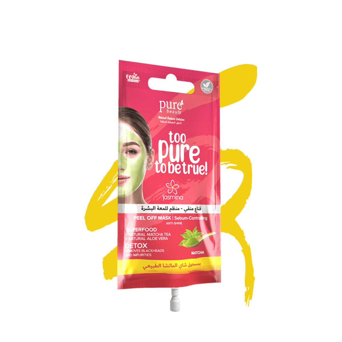Pure Beauty Jasmina Mask Peel Off With Matcha Tea Purifying and Mattifying 15 Ml
