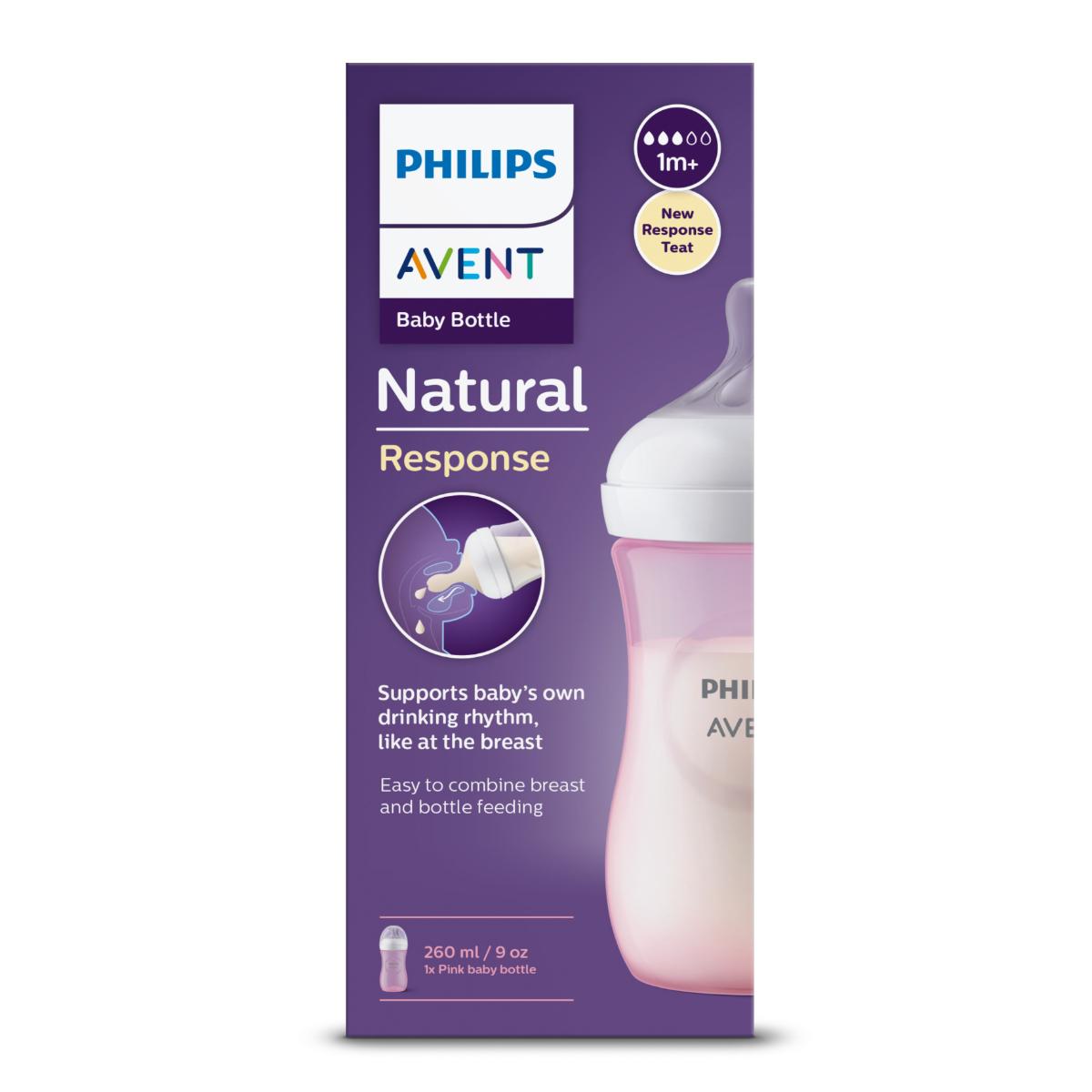 Philips Avent NATURAL 3.0 BOTTLE 260ML X1 PINK