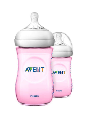 Philips Avent NATURAL 2.0 FEEDING BOTTLE PINK 260ML X2