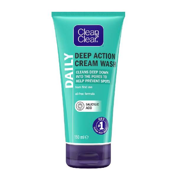 Clean & clear face wash cream 150ml deep action oil free