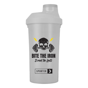 Sporter - Bite The Iron Break The Limits Shaker - White - 600 ml 