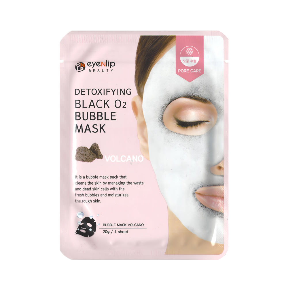 Eyenlip face mask 20g detoxifying black o2 bubble volcano