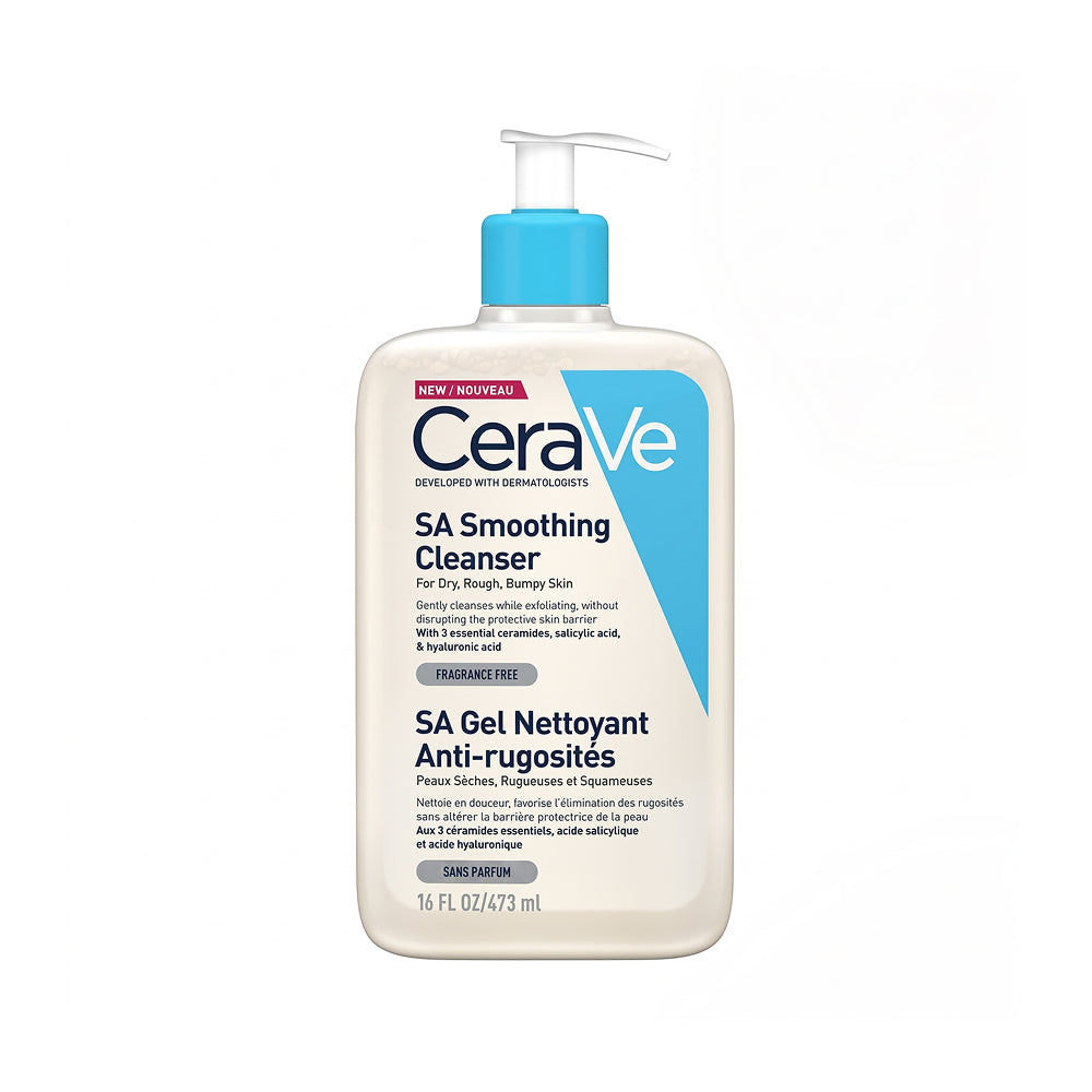 غسول CeraVe SA المنعّم – مقشّر بحمض الساليسيليك للبشرة غير المتجانسة والخشنة
