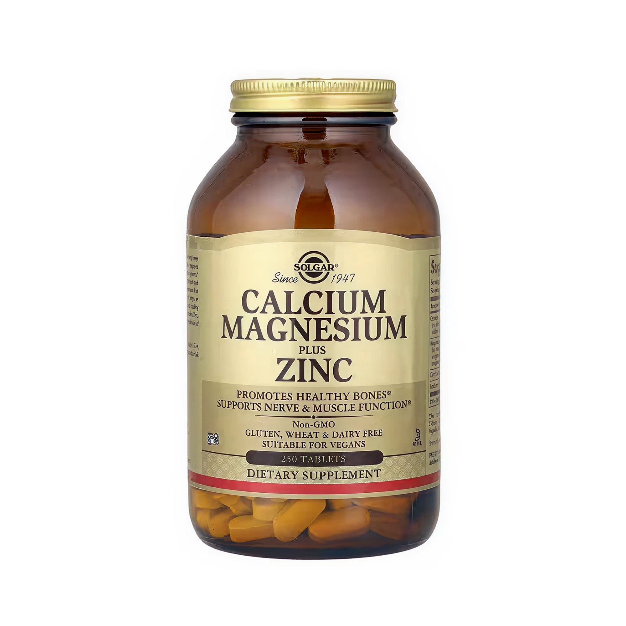 Solgar Calcium Magnesium Plus Zinc - 250 Tablets