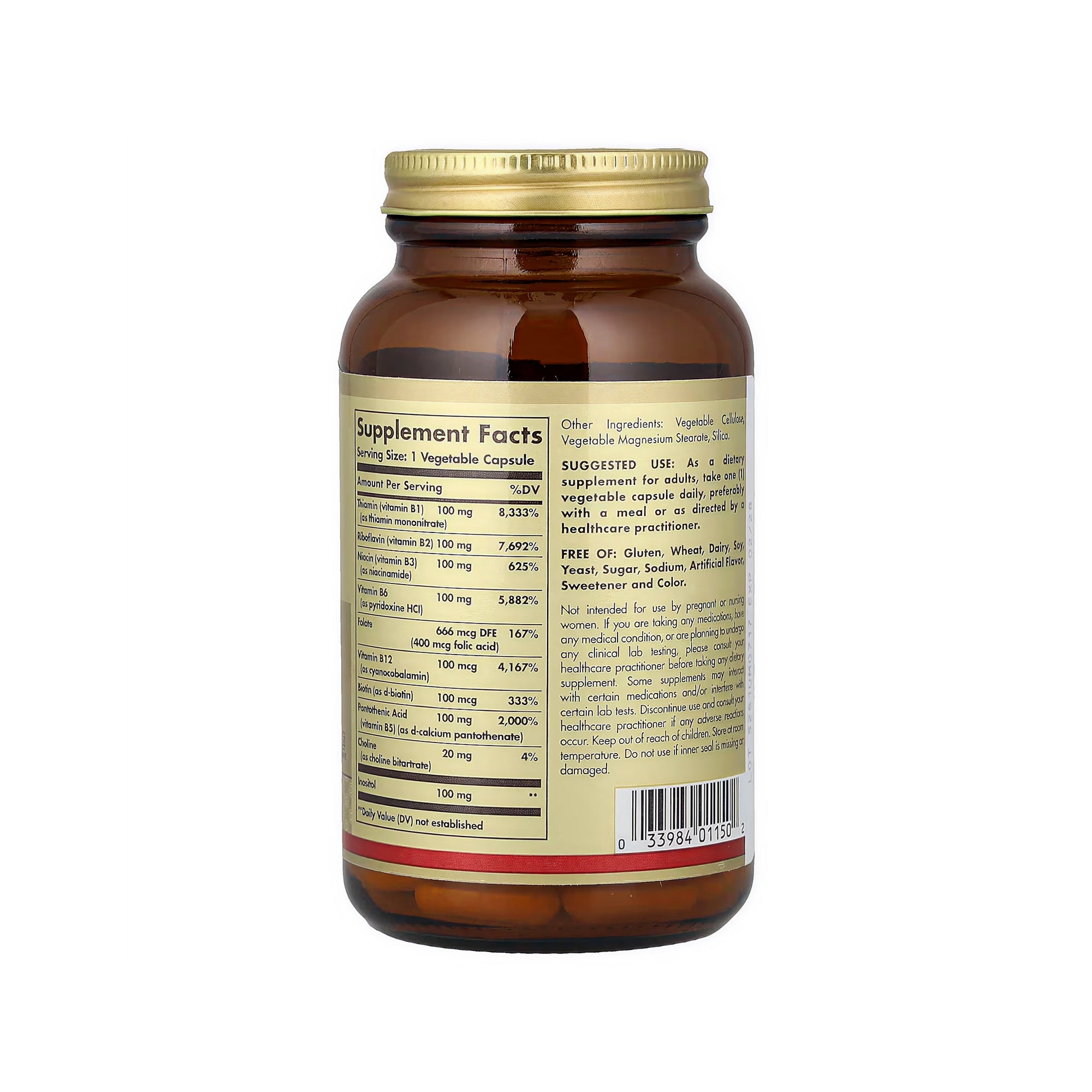 Solgar B-Complex 100 - 100 Vegetable Capsules