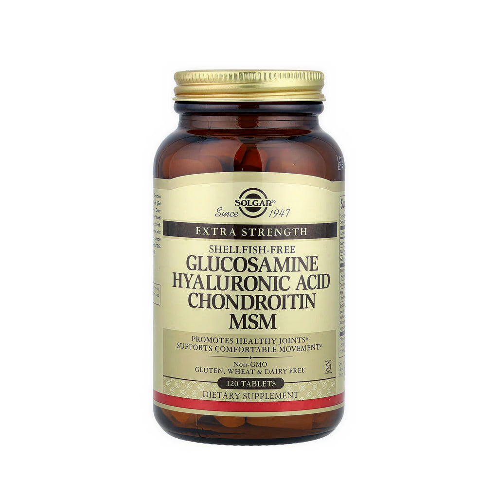 Solgar Glucosamine Hyaluronic Acid Chondroitin MSM (Shellfish-Free) 120 Tablets