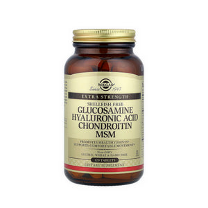 Solgar Glucosamine Hyaluronic Acid Chondroitin MSM (Shellfish-Free) 120 Tablets